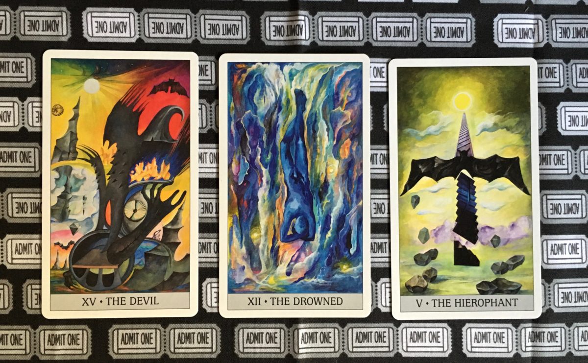 the devil, the hanged man, the hierophant